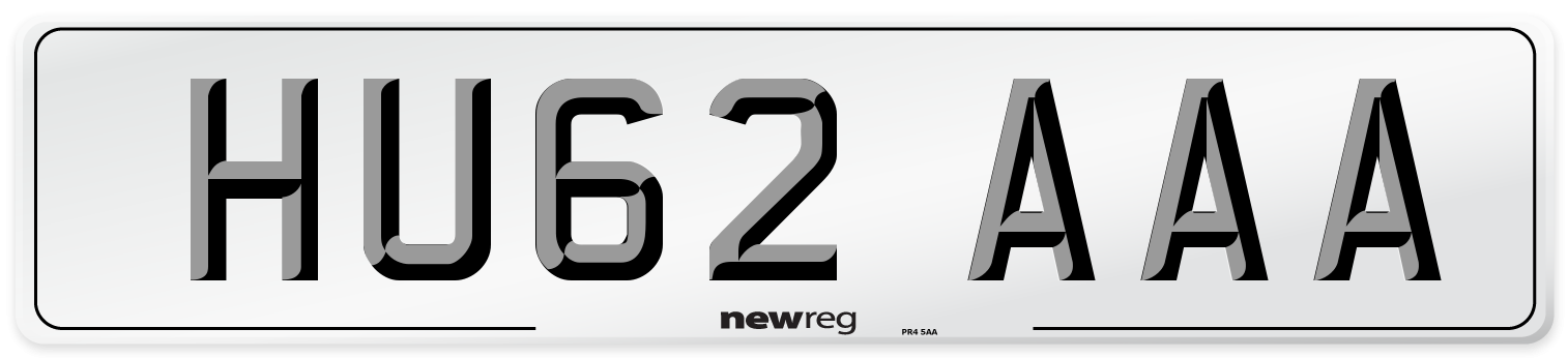 HU62 AAA Number Plate from New Reg